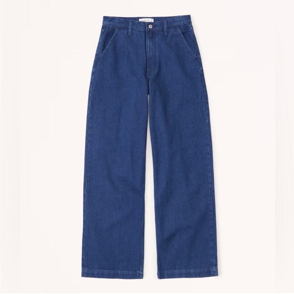 Abercrombie mid rise ultra wide leg jean. 24Long size.